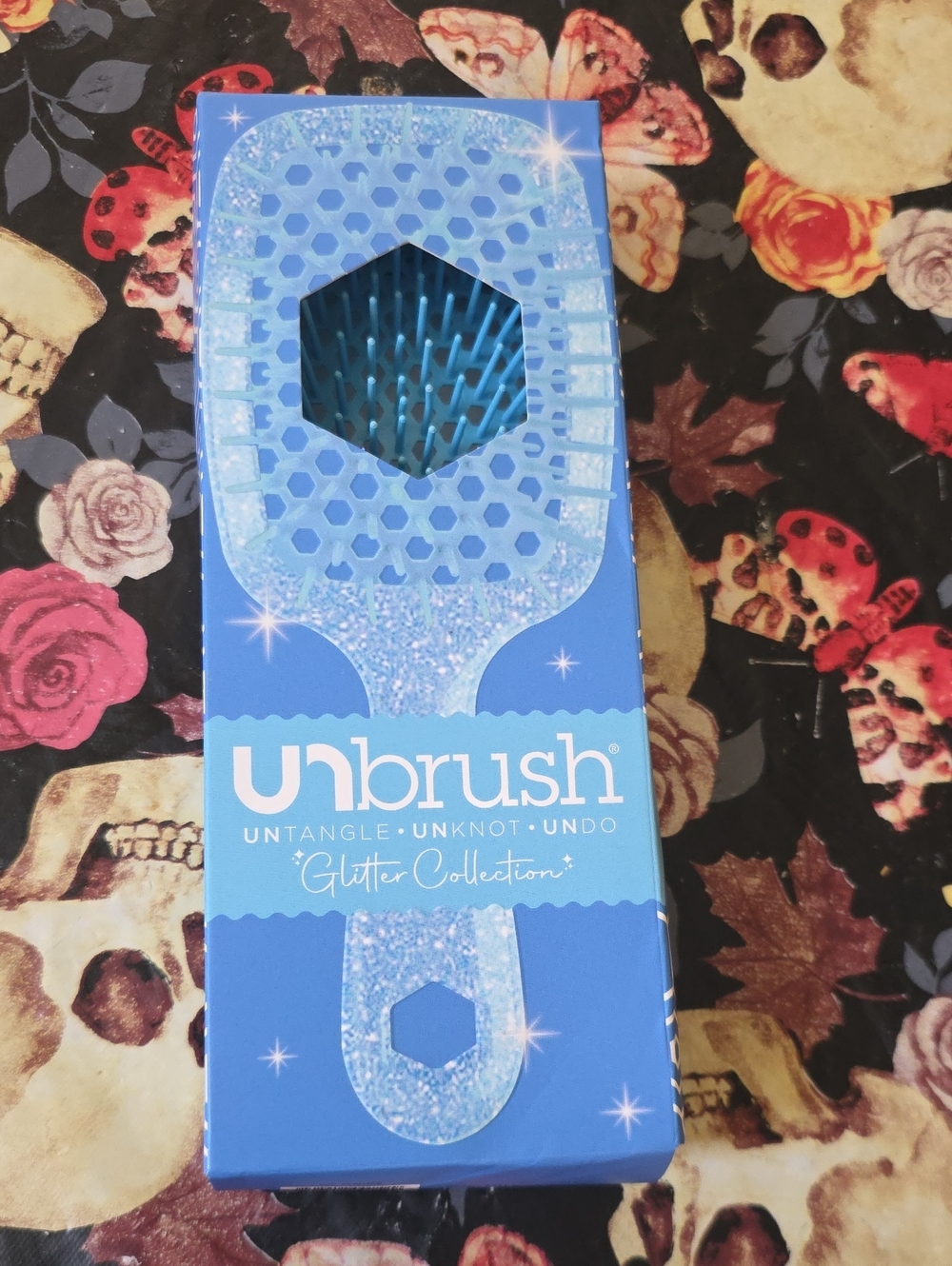 Glitter Collection Detangling Brush - Blue